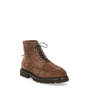 Brown suede brunello cucinelli boots for men